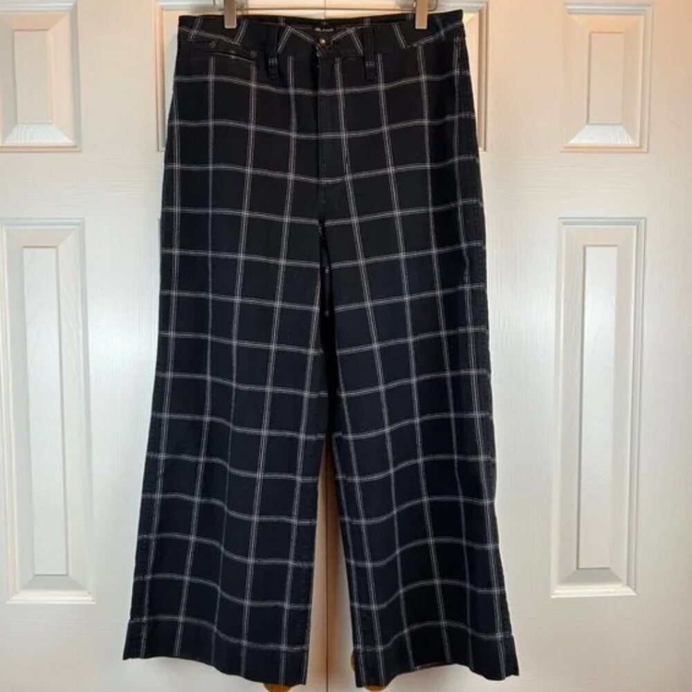 Madewell Black Emmet Wide Leg Crop Pants